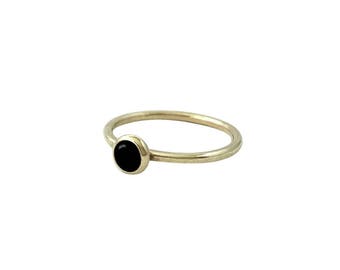 Black Onyx Stacking Ring