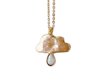 Cloud Necklace with Opal