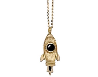 Rocket Necklace with Black Onyx