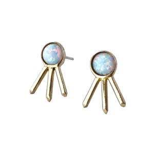 Opal Crystal Cluster Earrings