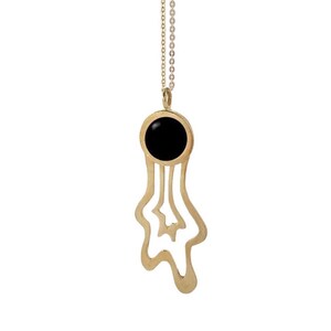 Splatter Necklace with Black Onyx