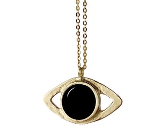 Collana Occhio Grande con Onice Nero