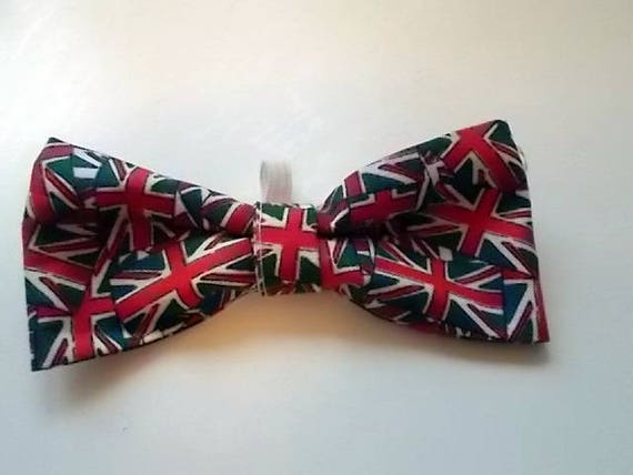 union jack dog bow tie