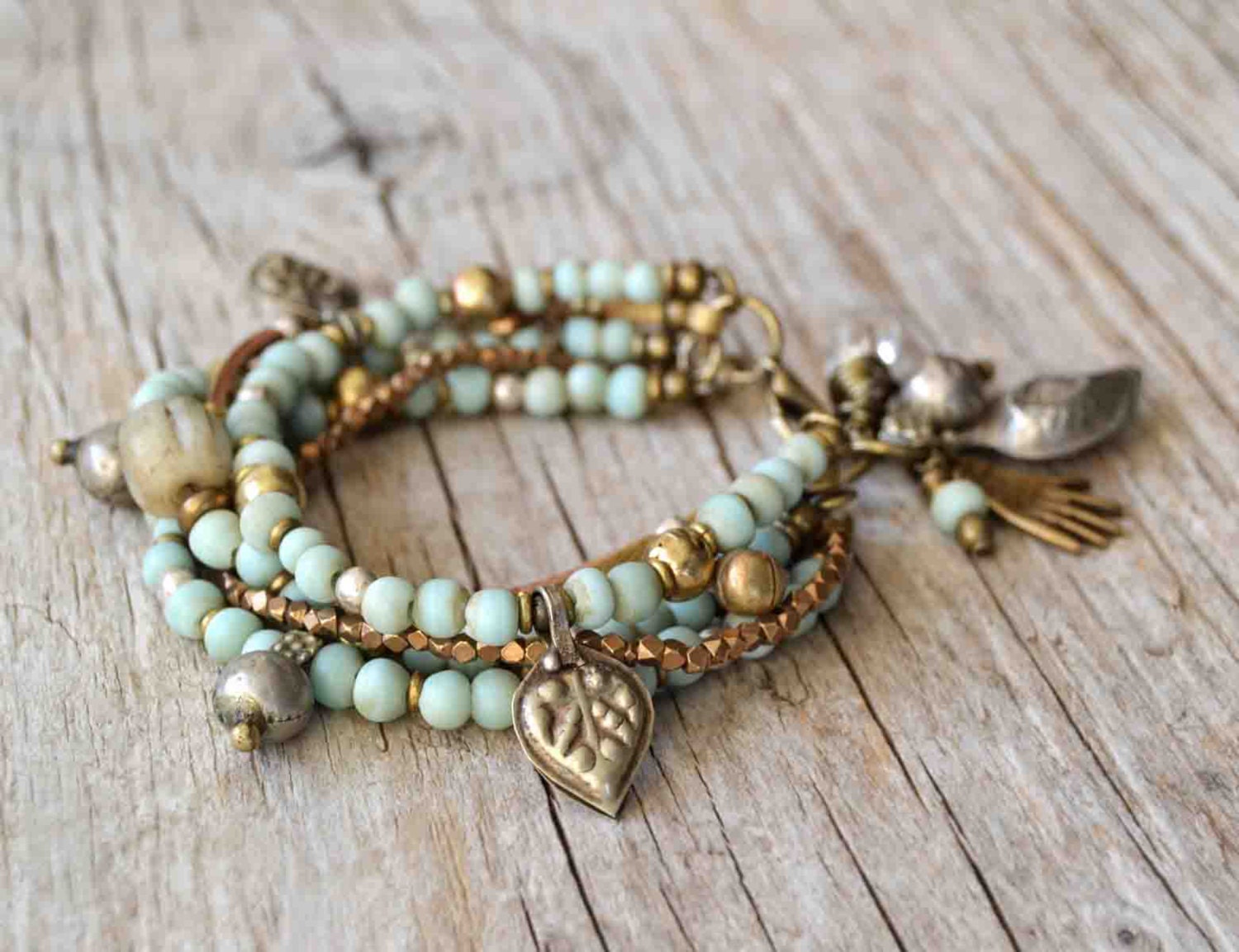 Bohemian bracelet beaded boho bracelet hippie gypsy tribal