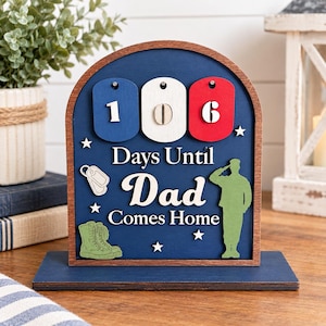 Military Deployment Countdown | 365 Day Countdown | Military Family Gift | Deployment Homecoming Countdown | Military Family Decor