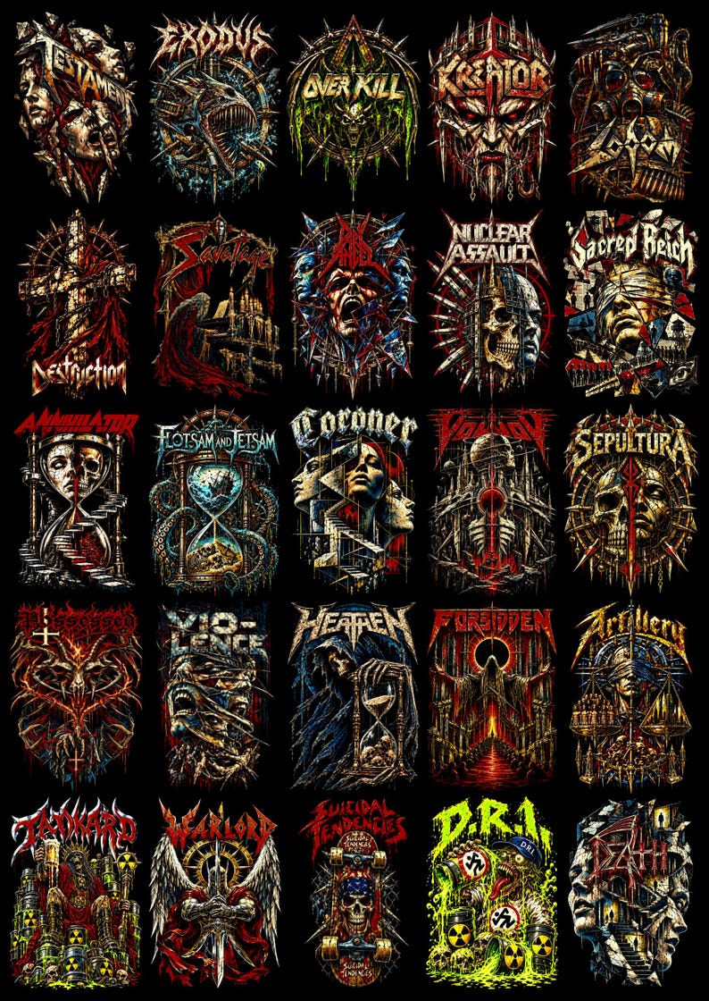 100+ Premium Halftone Metal Designs Vol. 2 | DTF DTG Sublimation High ...