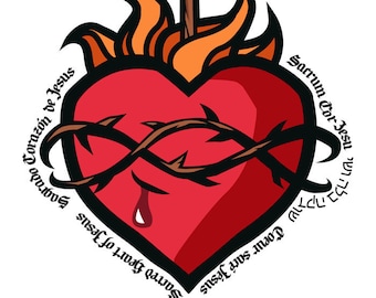 Most Sacred Heart of Jesus Christian image for Instant Download