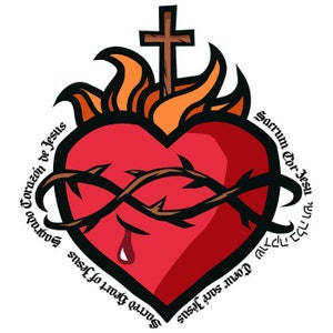 Most Sacred Heart of Jesus Christian image for Instant Download