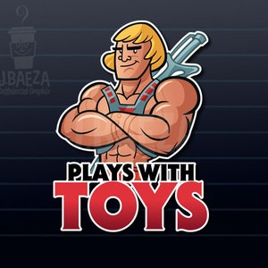 He-Man Action Figure Decal Sticker Masters of the Universe Plays with Toys