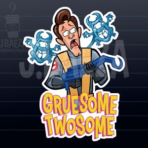 Peter Venkman Fright Features Real Ghostbusters Gruesome Twosome character Decal Sticker