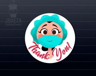 Thank You Healthcare Worker Doctor Nurse Appreciation Stickergift