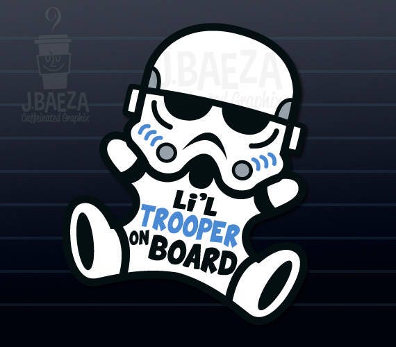 star wars baby on board decal