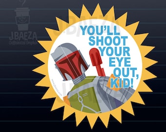Rocket Firing Boba Fett Kenner Action Figure Toy Decal Sticker Star Wars