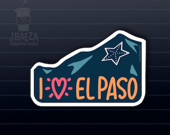 El Paso Texas Franklin Mountains Star Magnets