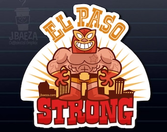 El Paso Strong Texas Luchador Magnet