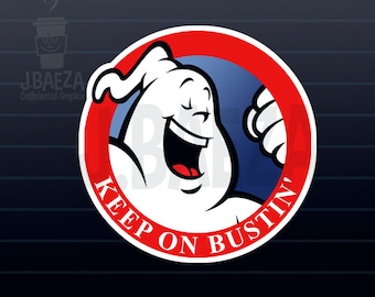 Real Ghostbusters Cartoon Ghost Animated Decal Sticker