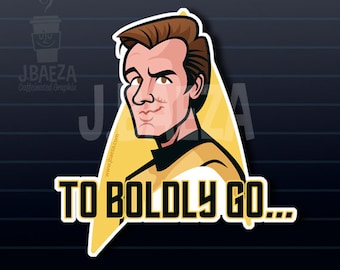Captain James T. Kirk badge Decal Sticker Star Trek