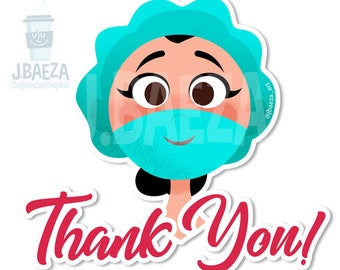 Thank You Healthcare Worker Doctor Nurse Appreciation gift digital artwork Instant Download