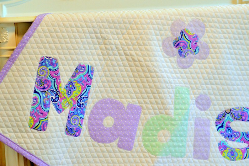 Personalized Quilt Name Quilt Applique Quilt Baby Quilt Etsy