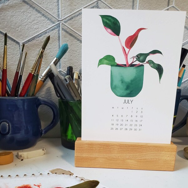 Desk Calender With Stand Etsy