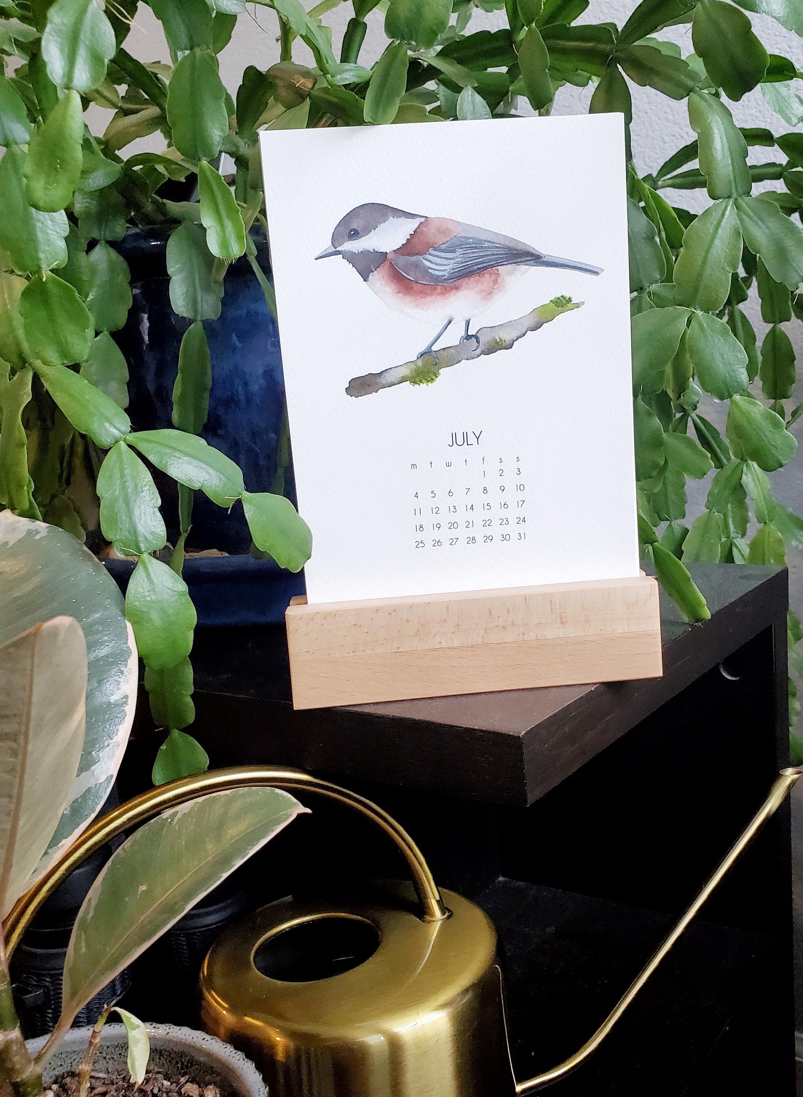 birds-2-0-2022-desk-art-calendar-5x7-pnw-watercolor-art-etsy