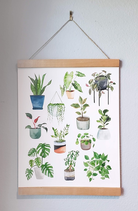 Watercolor Art PRINT - House Plants - Greenery Home Dcor - Etsy