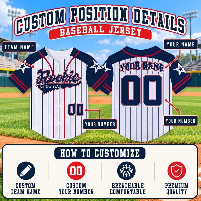 Personalized Birthday MVP Baseball Jersey for Kids, Custom Name Number ...
