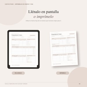 Presupuesto por Check para Ingresos Variables PDF Rellenable en Español