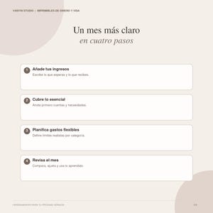 Presupuesto Mensual Sencillo Imprimible y Rellenable PDF en Español