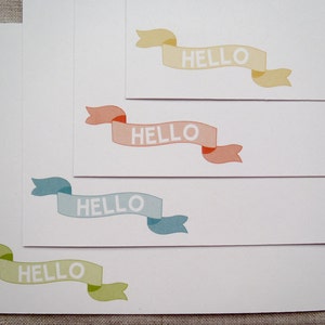 INSTANT DOWNLOAD Hello Banner Stationery Set DIY Print at Home image 3