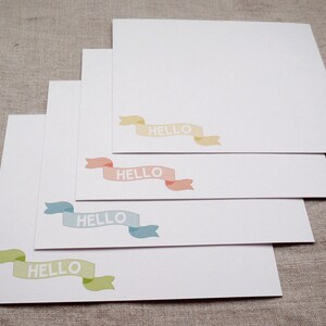 INSTANT DOWNLOAD Hello Banner Stationery Set DIY Print at Home image 2