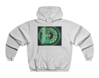 Green Cyberpunk Circuit Skull Hoodie
