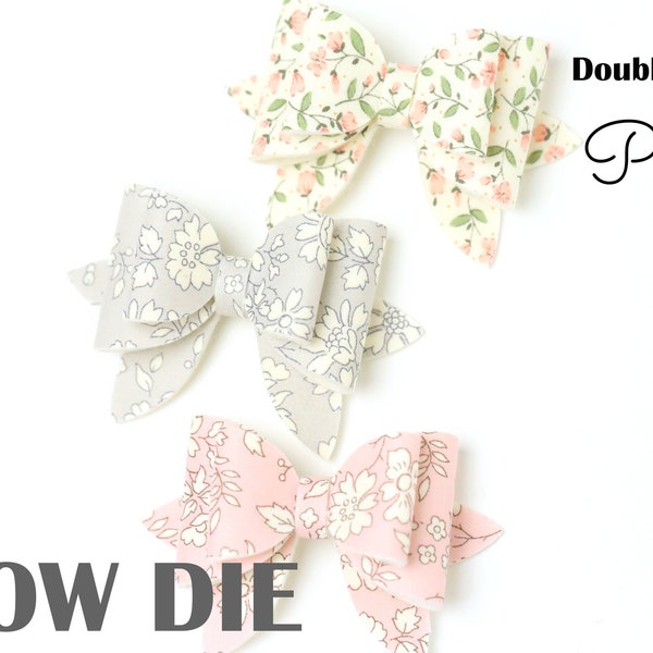 Bow Die | Double Layered Bow Die with Tail | Hair Bow Die | PHOEBE