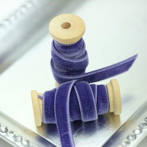 Samtband // Doppelseitiges Samtband // Doppelseitiges Samtband - VESPER VIOLET