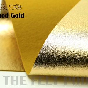 Metallic Filz - BRUSHED GOLD Metallic Filz - Wollfilz - Metallic Wollfilz