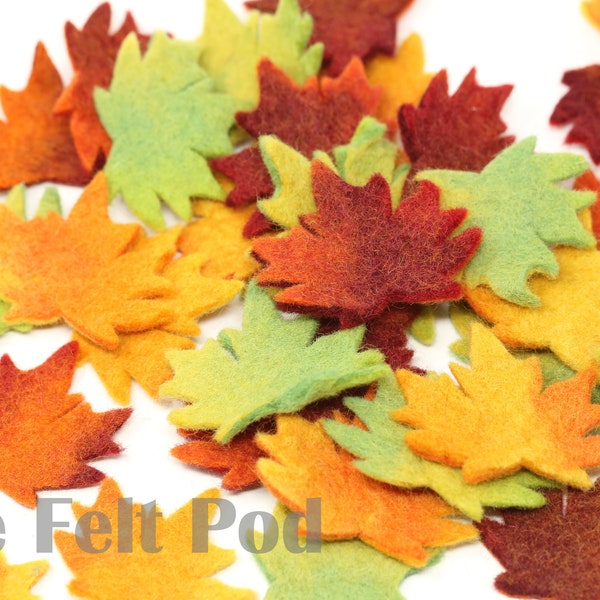 Fall Felt Leaves | Fall Leaves | Pack of 15 Fall Leaves