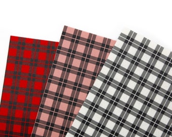 MODERN BUFFALLO Printed Wool Felt | Plaid Felt | Plaid Wool Felt | Plaid Fabric