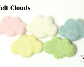 Felt Clouds - Set of 5