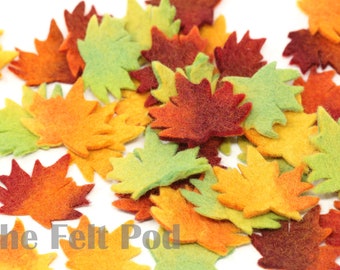 Fall Felt Leaves | Fall Leaves | Pack of 15 Fall Leaves