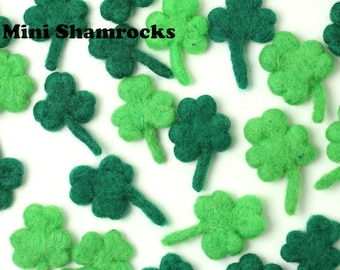 Mini Felt Shamrocks | Mini Felt Clovers | Mini Shamrocks  | Mini Clovers | Felt Shapes | Bowl Filler