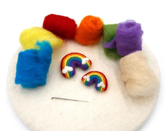 Needle Felt Wool Roving Variety Pack | Wool Carded Batts | Wet Felt Wool Roving Variety Pack (PRIMARY COLOR SET)