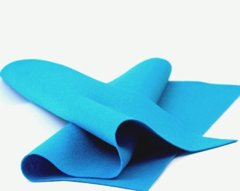 54 No 1mm Turquoise Merino Wool Felt A4 Sheet