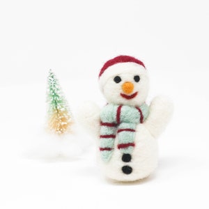 Felt Snowman | Felted Snowman | Felt Shapes | Felt Ornament | Felt Snowman Ornament