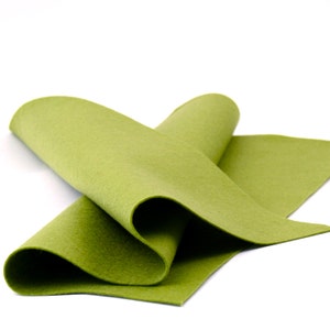 100 Percent Wool Felt Sheet in Color SAGE - 18&quot; X 18&quot; Wool Felt Sheet - Merino Wool Felt - Premium Craft Felt