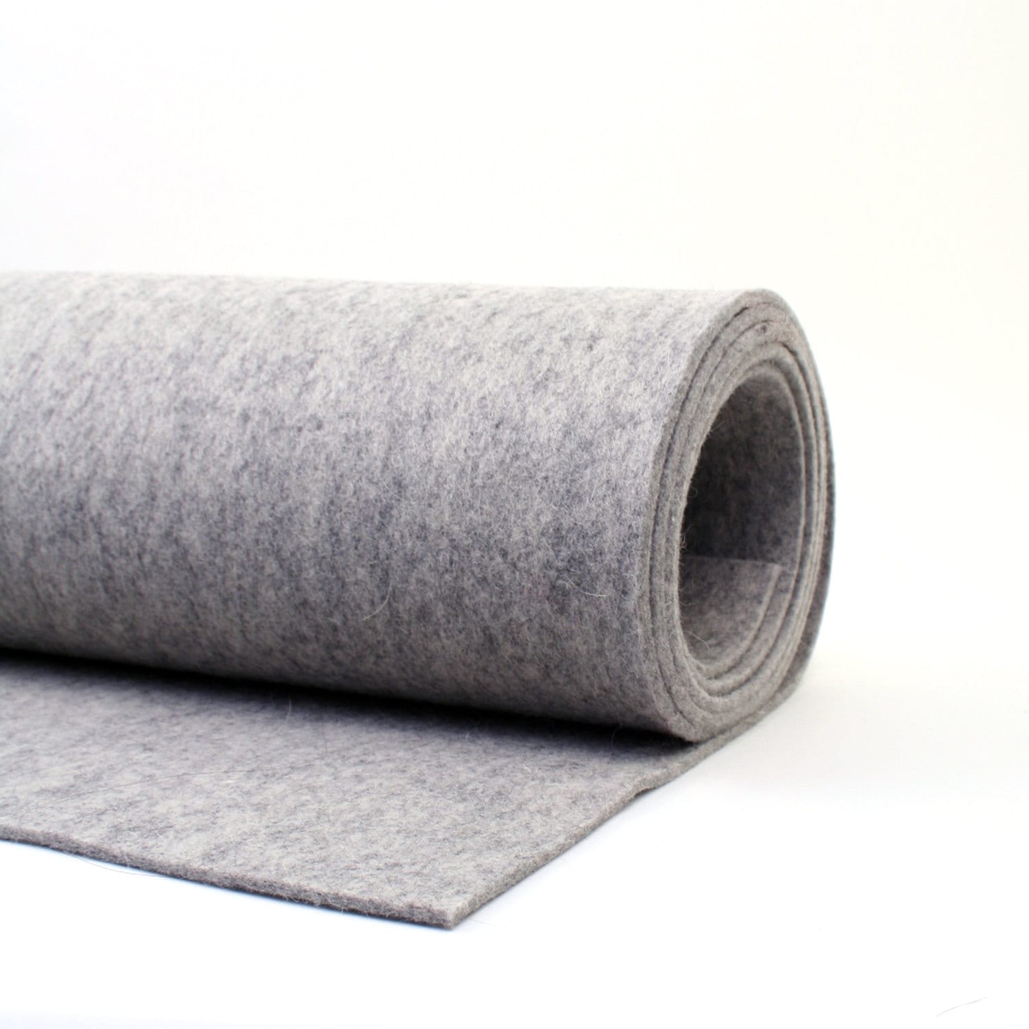 100% Wool Felt Fabric Approx 3mm Thick Natural Light Grey 92cm X