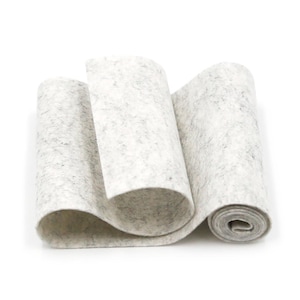 100 Percent Wool Felt Roll - Wool Felt color HEATHER WHITE - 5&quot; X 36&quot; Wool Felt - 100% Wool Felt