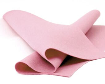 Wool Felt Sheet - 100% Wool Felt in Color PINK CRYSTAL - 18" X 18" Wool Felt - Merino Wool Felt - European Wool Felt