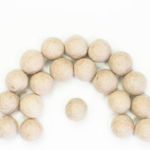 Felt Balls | Felt Poms // Felt Pom Poms // Felt Beads // Felt Garland // LINEN - New Color
