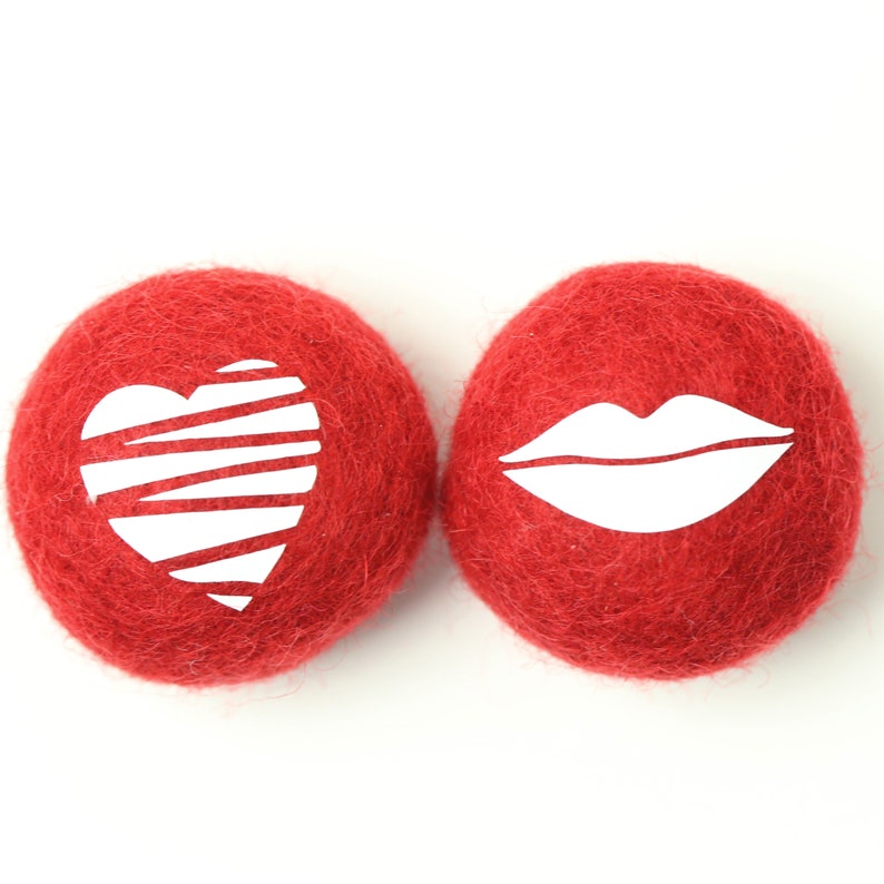 Set of 4 Felt Sweetheart Patties