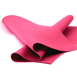 Wool Felt Sheet - 100% Wool Felt in Color LIGHT RASPBERRY - 18&quot; X 18&quot; Wool Felt - Merino Wool Felt - European Wool Felt